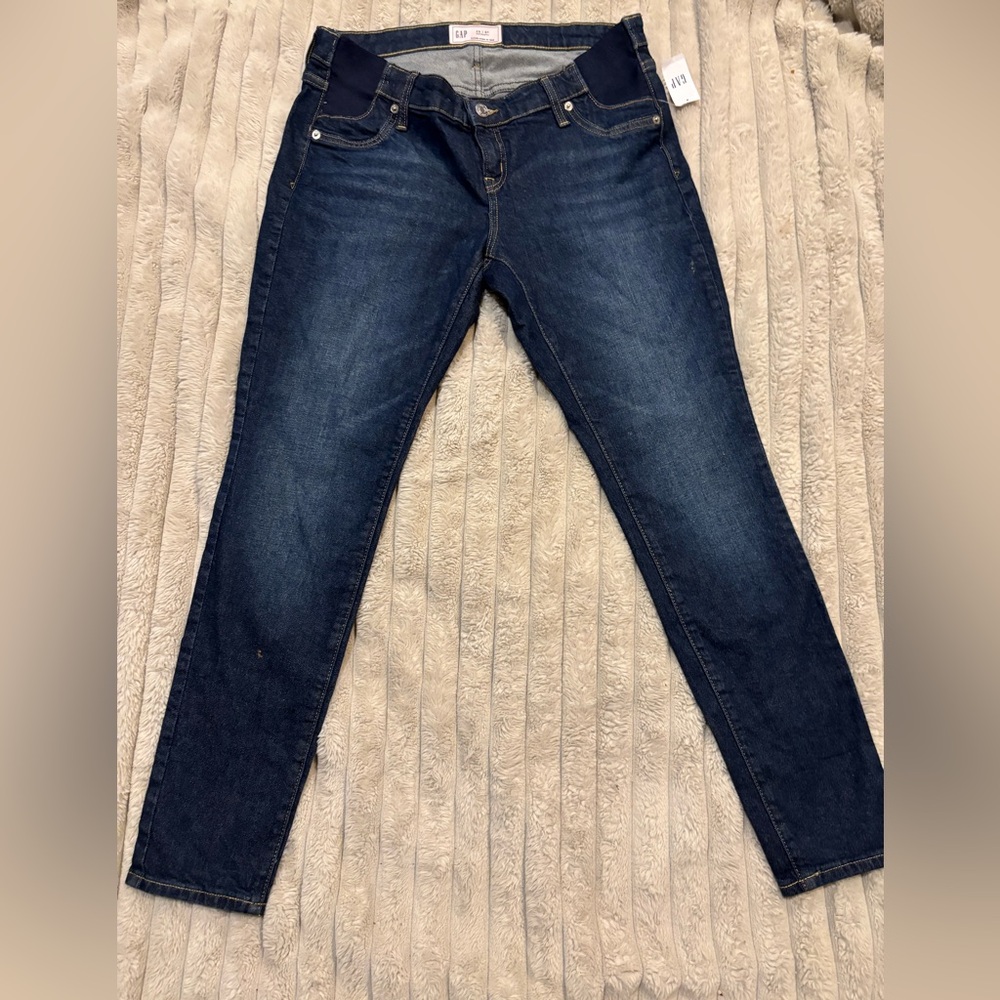 GAP Women's Dark Blue Slim Jeans maternity jeans